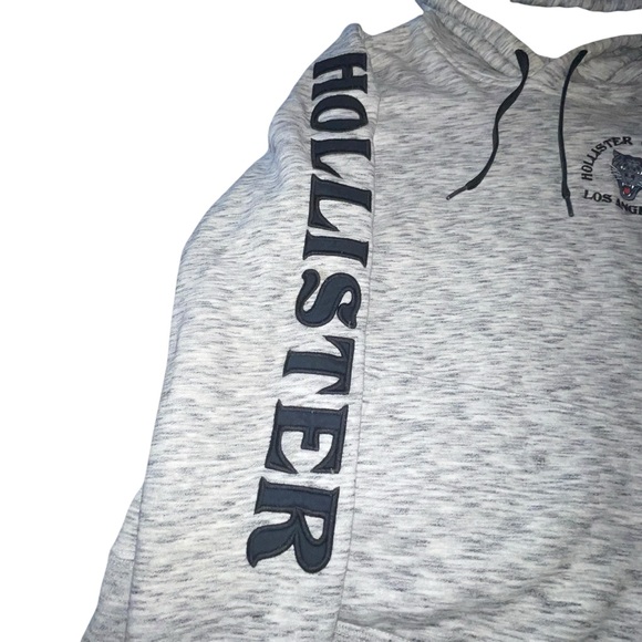 Hollister California Panther Los Angeles Men’s Hoodies Size Small Grey Blue VTG - Picture 3 of 7